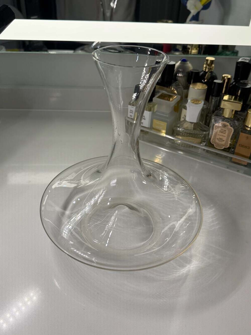 WMF Clear Glass Wine Decanter with Indented Base